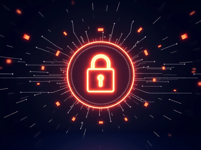 A padlock icon surrounded by glowing digital lines, symbolizing strong data encryption and security protocols.
